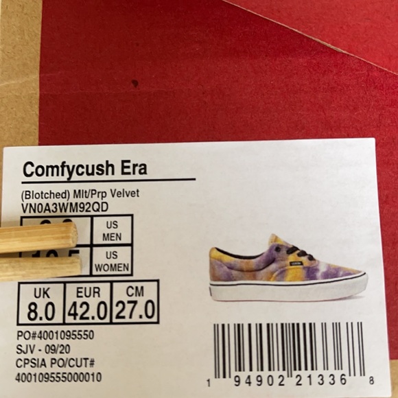 Vans Comfycush Era Blotched Multi/Purple Velvet WM - Picture 16 of 16